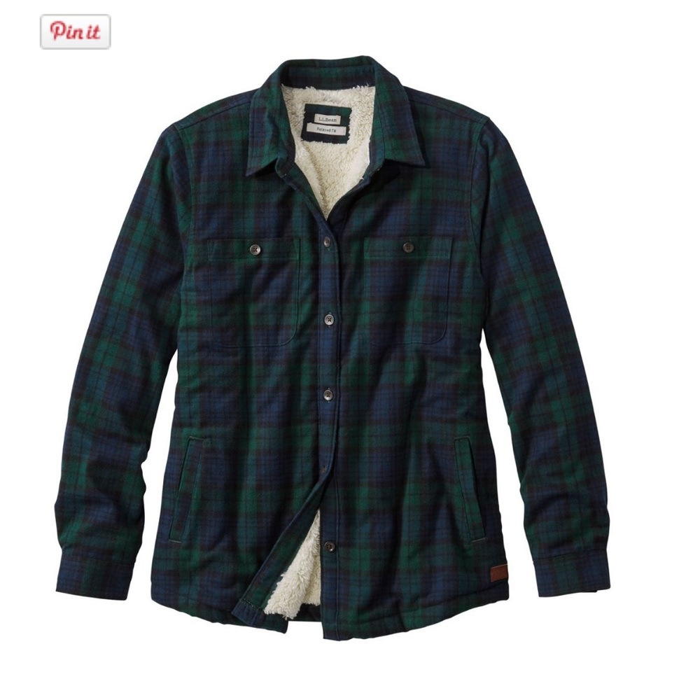 LL Bean Sherpa lined flannel